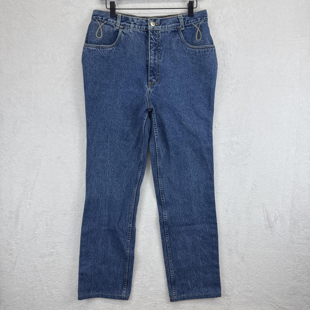 Vintage Lawman Jeans Womens 14 Blue‎ Western Rope High Rise Straight Leg 90s